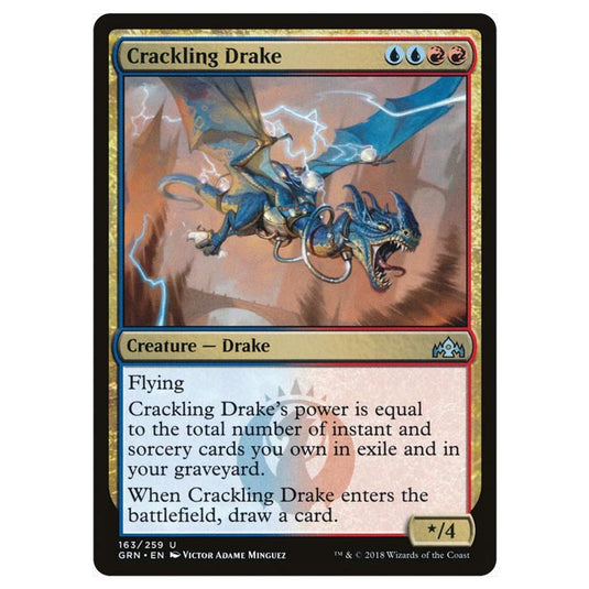 Magic The Gathering - Guilds of Ravnica - Crackling Drake - 163/259