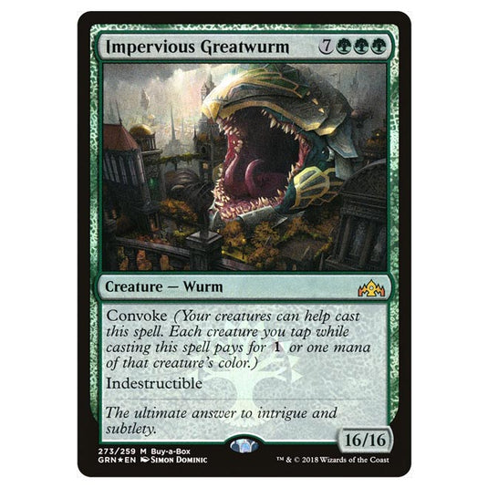 Magic The Gathering - Guilds of Ravnica - Impervious Greatwurm - 273/259