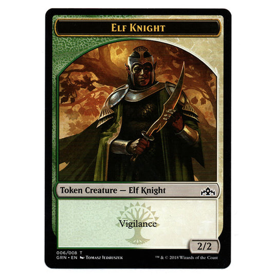 Magic The Gathering - Guilds of Ravnica - Elf Knight TOKEN 6/8