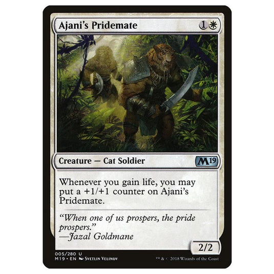 Magic The Gathering - Core Set 2019 - Ajani’s Pridemate - 5/280