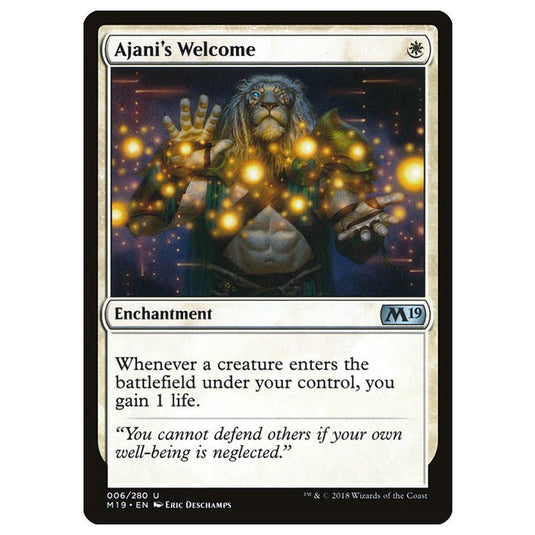 Magic The Gathering - Core Set 2019 - Ajani’s Welcome - 6/280