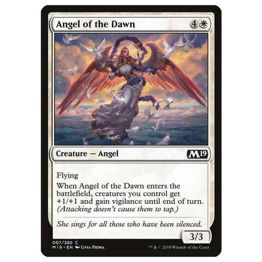 Magic The Gathering - Core Set 2019 - Angel of the Dawn - 7/280