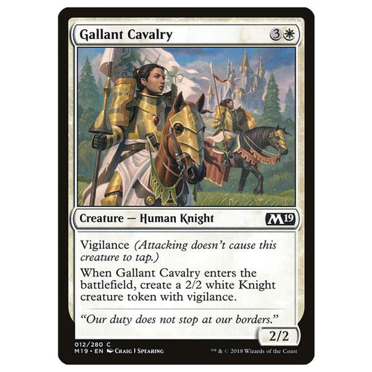 Magic The Gathering - Core Set 2019 - Gallant Cavalry - 12/280