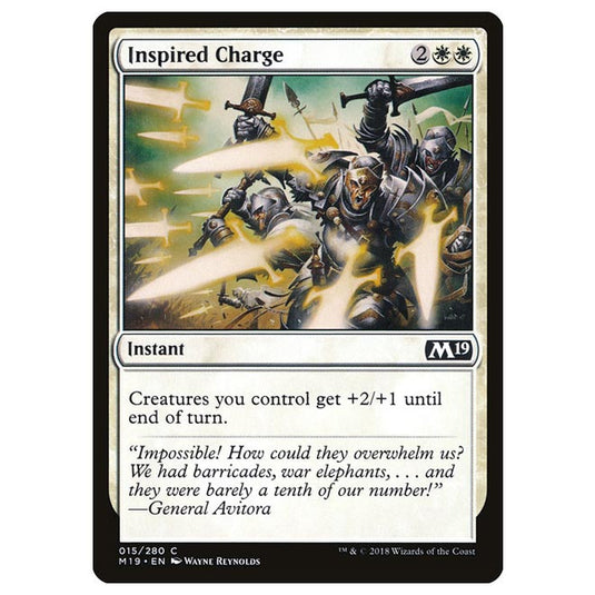 Magic The Gathering - Core Set 2019 - Inspired Charge - 15/280