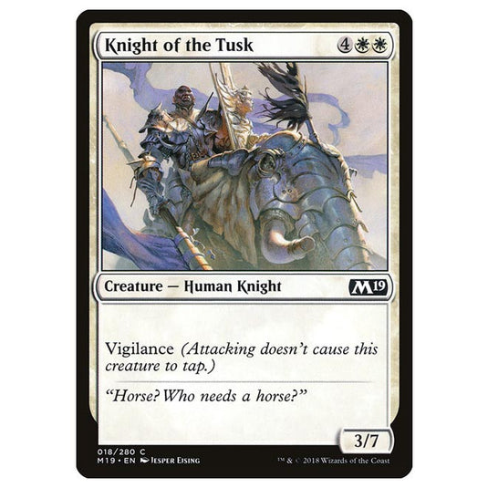 Magic The Gathering - Core Set 2019 - Knight of the Tusk - 18/280