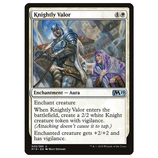 Magic The Gathering - Core Set 2019 - Knightly Valor - 20/280