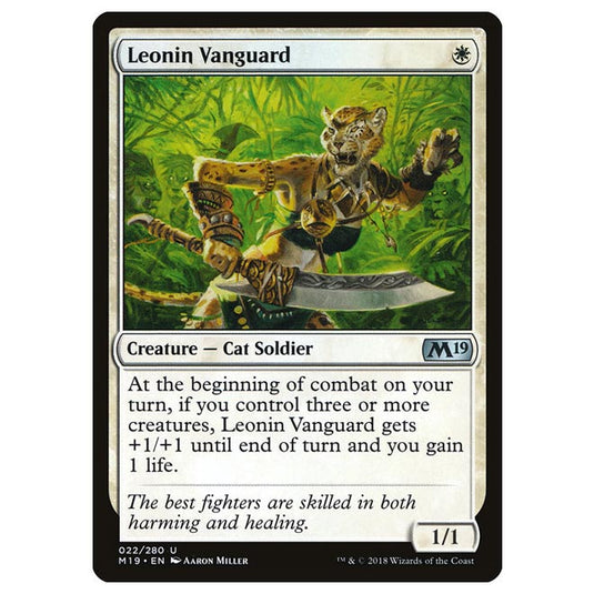 Magic The Gathering - Core Set 2019 - Leonin Vanguard - 22/280