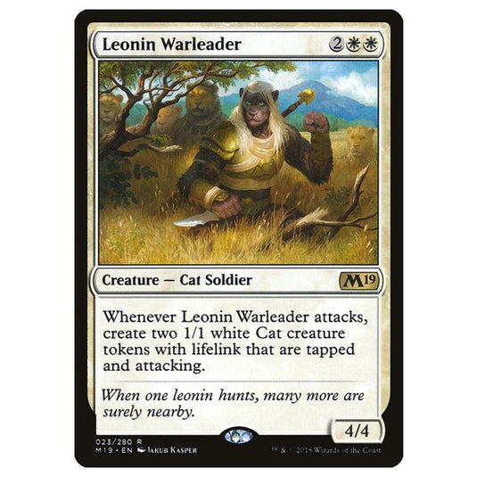 Magic The Gathering - Core Set 2019 - Leonin Warleader - 23/280