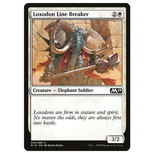 Magic The Gathering - Core Set 2019 - Loxodon Line Breaker - 24/280