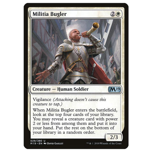 Magic The Gathering - Core Set 2019 - Militia Bugler - 29/280