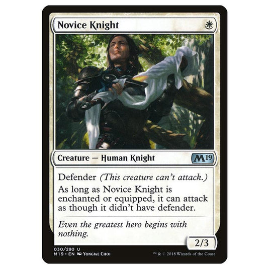 Magic The Gathering - Core Set 2019 - Novice Knight - 30/280