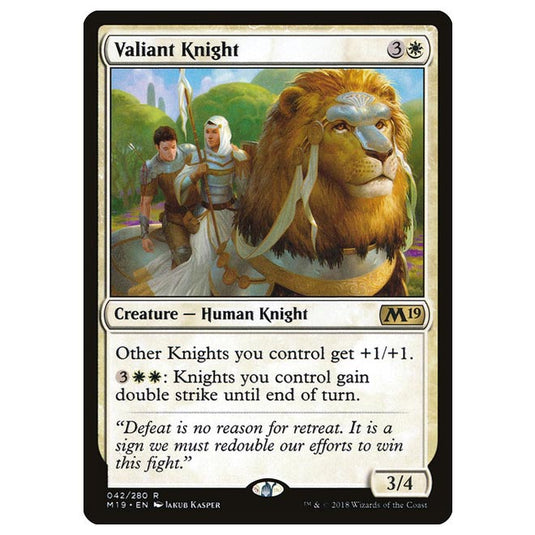 Magic The Gathering - Core Set 2019 - Valiant Knight - 42/280