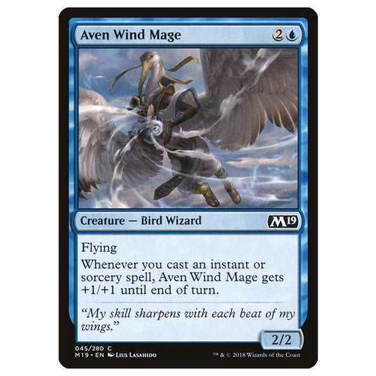 Magic The Gathering - Core Set 2019 - Aven Wind Mage - 45/280