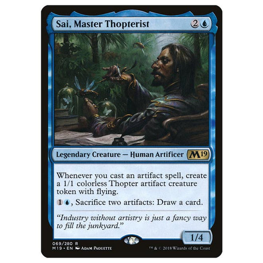 Magic The Gathering - Core Set 2019 - Sai, Master Thopterist - 69/280