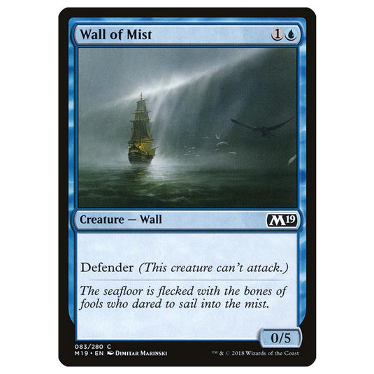Magic The Gathering - Core Set 2019 - Wall of Mist - 83/280
