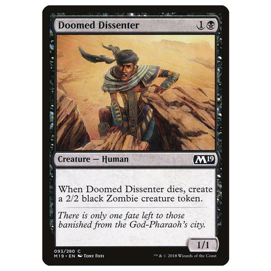 Magic The Gathering - Core Set 2019 - Doomed Dissenter - 93/280