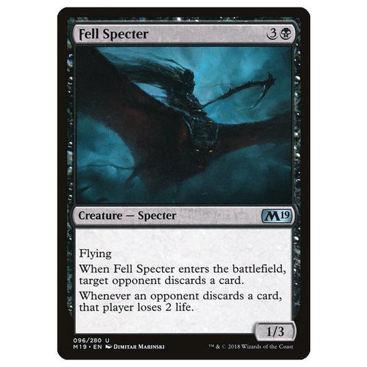 Magic The Gathering - Core Set 2019 - Fell Specter - 96/280