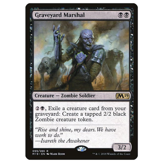 Magic The Gathering - Core Set 2019 - Graveyard Marshal - 99/280