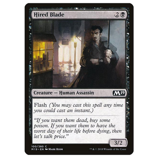 Magic The Gathering - Core Set 2019 - Hired Blade - 100/280