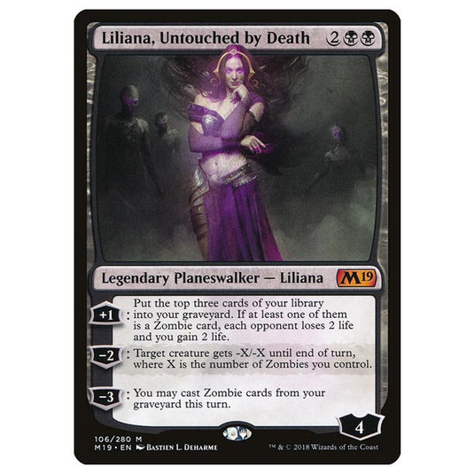 Magic The Gathering - Core Set 2019 - Liliana, Untouched by Death - 106/280