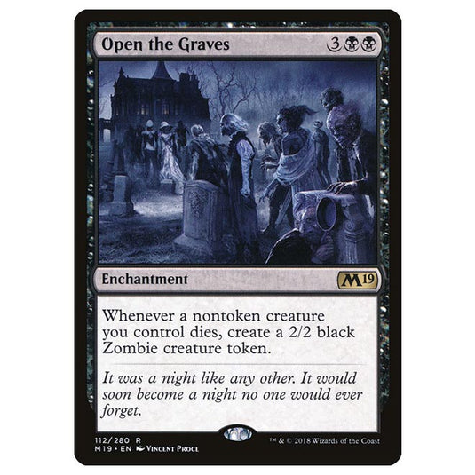 Magic The Gathering - Core Set 2019 - Open the Graves - 112/280