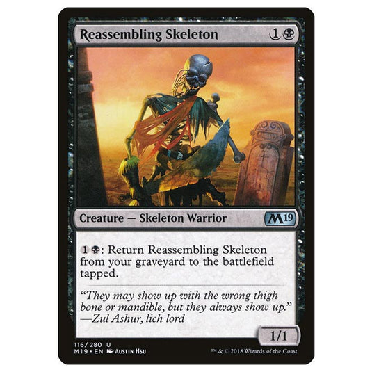 Magic The Gathering - Core Set 2019 - Reassembling Skeleton - 116/280