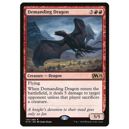 Magic The Gathering - Core Set 2019 - Demanding Dragon - 135/280