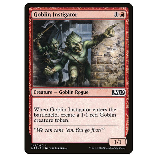 Magic The Gathering - Core Set 2019 - Goblin Instigator - 142/280