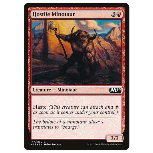 Magic The Gathering - Core Set 2019 - Hostile Minotaur - 147/280