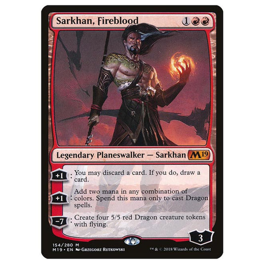 Magic The Gathering - Core Set 2019 - Sarkhan, Fireblood - 154/280