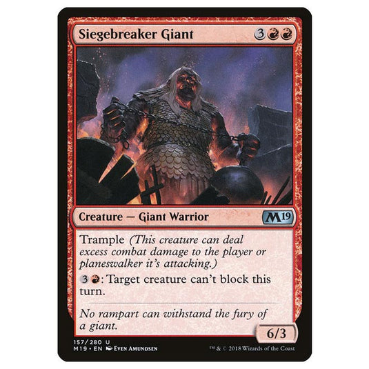 Magic The Gathering - Core Set 2019 - Siegebreaker Giant - 157/280