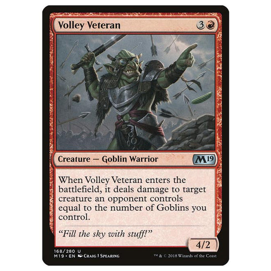 Magic The Gathering - Core Set 2019 - Volley Veteran - 168/280