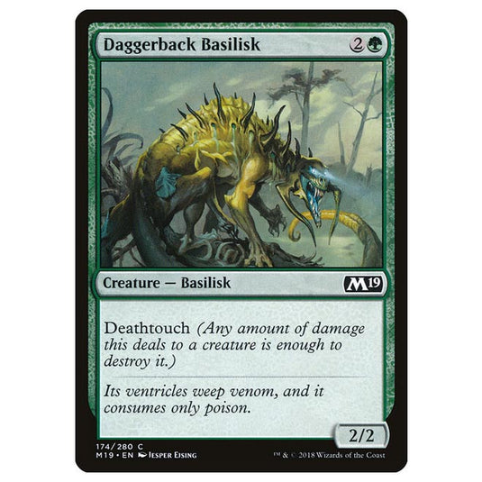 Magic The Gathering - Core Set 2019 - Daggerback Basilisk - 174/280