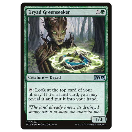 Magic The Gathering - Core Set 2019 - Dryad Greenseeker - 178/280