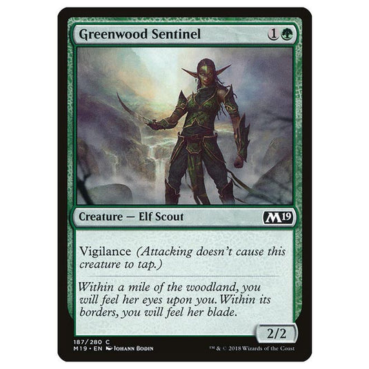 Magic The Gathering - Core Set 2019 - Greenwood Sentinel - 187/280