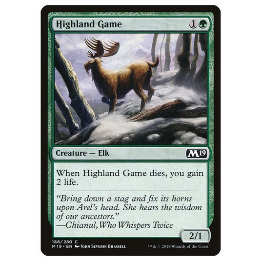 Magic The Gathering - Core Set 2019 - Highland Game - 188/280