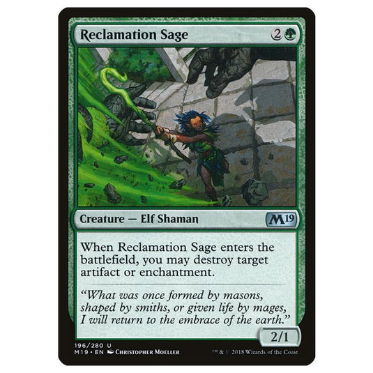 Magic The Gathering - Core Set 2019 - Reclamation Sage - 196/280