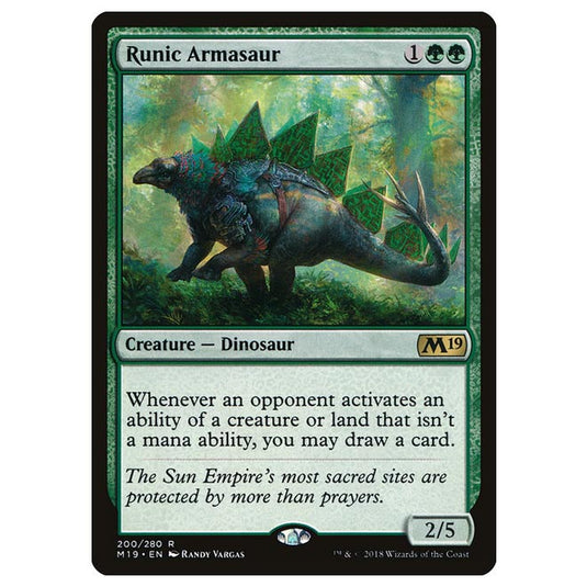 Magic The Gathering - Core Set 2019 - Runic Armasaur - 200/280