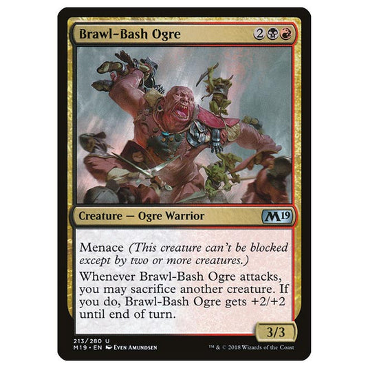 Magic The Gathering - Core Set 2019 - Brawl-Bash Ogre - 213/280