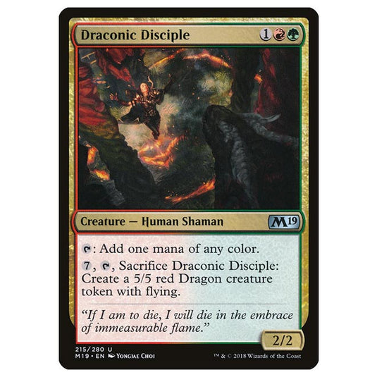 Magic The Gathering - Core Set 2019 - Draconic Disciple - 215/280