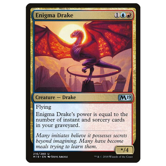 Magic The Gathering - Core Set 2019 - Enigma Drake - 216/280