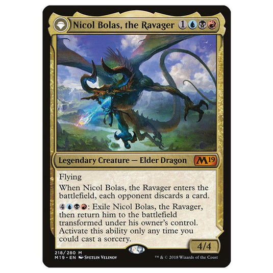 Magic The Gathering - Core Set 2019 - Nicol Bolas, the Ravager - 218/280