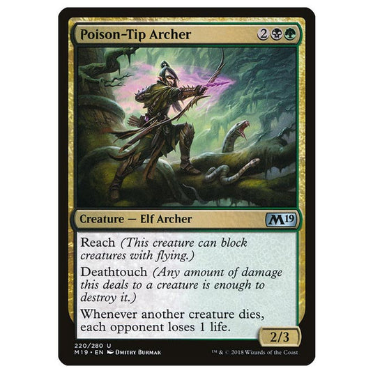 Magic The Gathering - Core Set 2019 - Poison-Tip Archer - 220/280