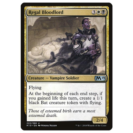 Magic The Gathering - Core Set 2019 - Regal Bloodlord - 222/280