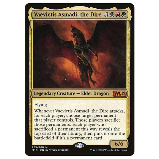 Magic The Gathering - Core Set 2019 - Vaevictis Asmadi, the Dire - 225/280