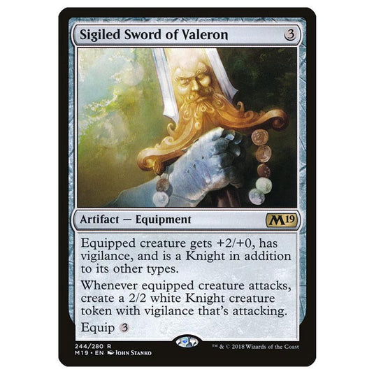 Magic The Gathering - Core Set 2019 - Sigiled Sword of Valeron - 244/280