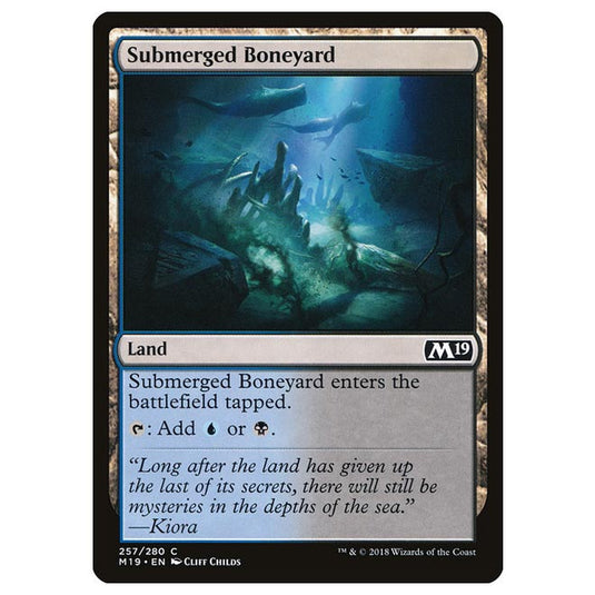 Magic The Gathering - Core Set 2019 - Submerged Boneyard - 257/280