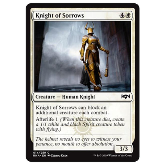 Magic The Gathering - Ravnica Allegiance - Knight of Sorrows - 14/259