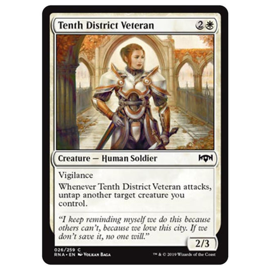 Magic The Gathering - Ravnica Allegiance - Tenth District Veteran - 26/259