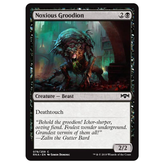 Magic The Gathering - Ravnica Allegiance - Noxious Groodion - 78/259